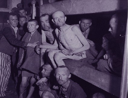 Jewish internees in Ebensee concentration camp