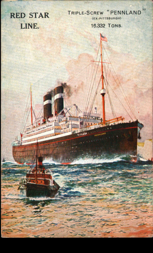 Pennland, the ship that brought Fritz Preis to America